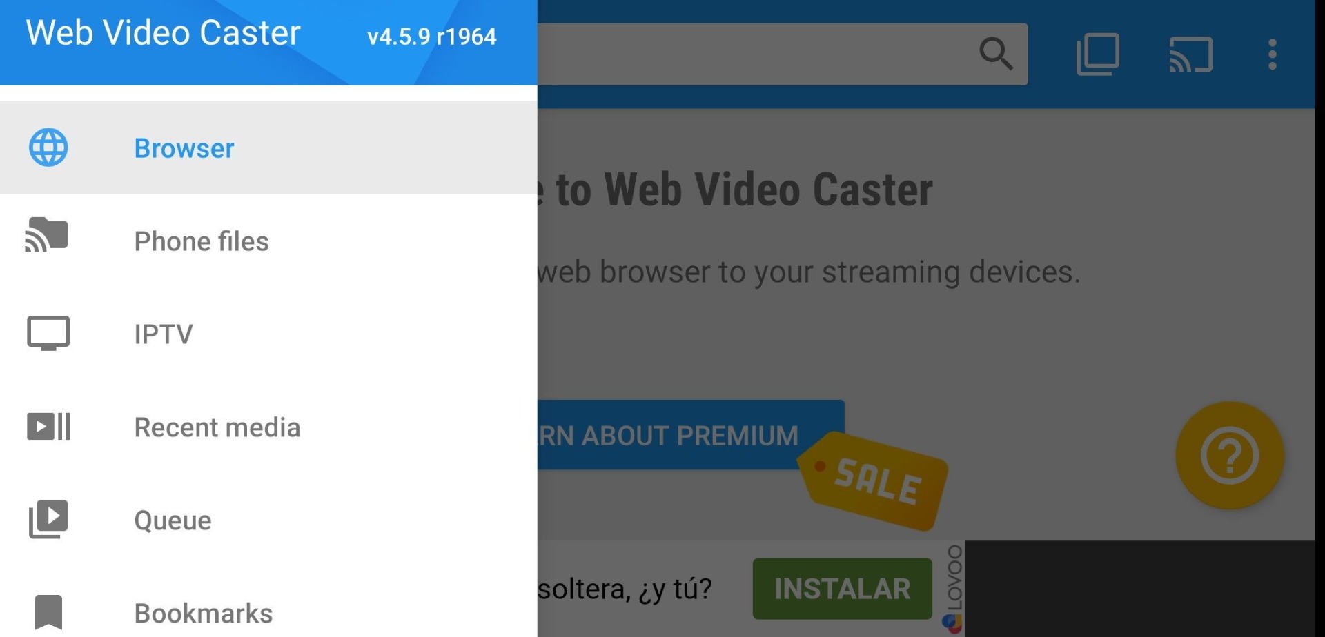 Web video caster premium App